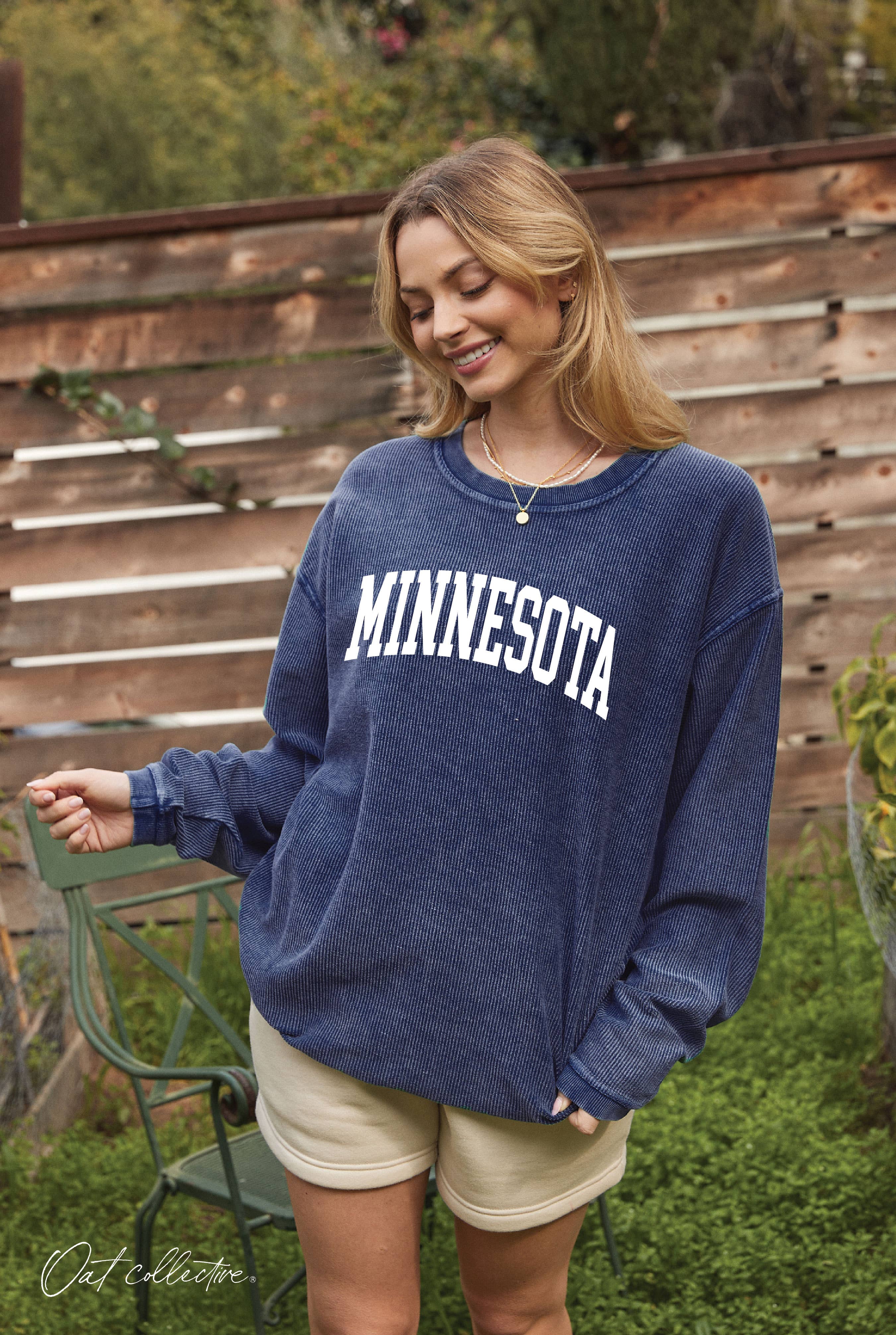 OAT COLLECTIVE – Camisola gráfica - Mulher por atacado – Pulôver Thermal Vintage MINNESOTA 2