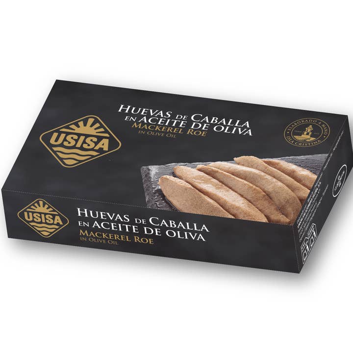 Unión Salazonera Isleña - Wholesale Tinned Fish - USISA-MACKEREL ROE IN OLIVE OIL 60G2