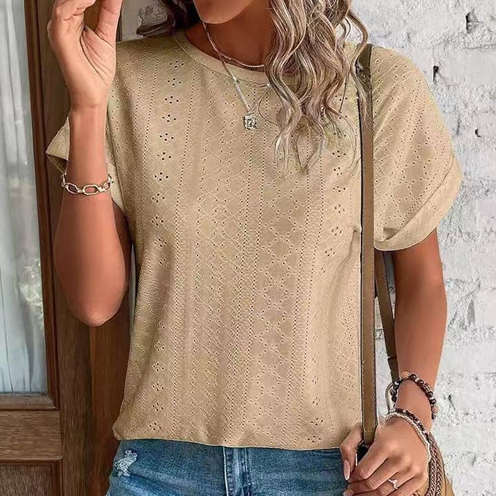 Women's Casual Short Sleeve Shirts Solid Color Trendy Blouses and other Purchase Wholesale purple t shirts. Free Returns & Net 60 Terms on Faire trending on Faire.