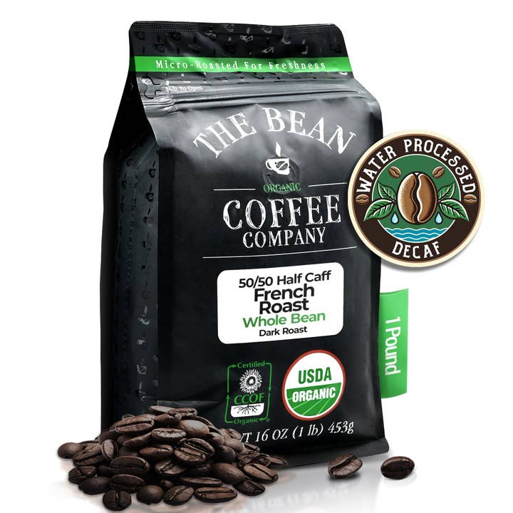 The Bean Coffee Company - Wholesale Coffee Beans - DECAF Organic 50/50 French Roast, 50% DECAF Coffee9