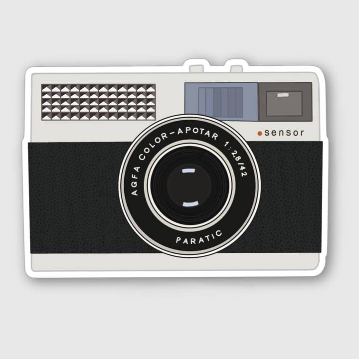 Film Camera Waterproof/Weatherproof Sticker for wholesale by Amanda Dolce Designs