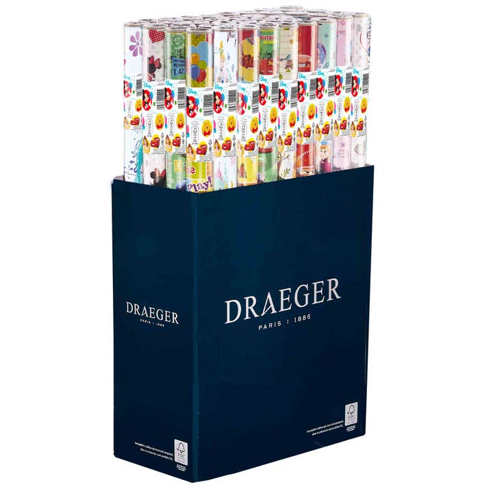 Draeger Paris – rolo de papel de embrulho por atacado – Caixa 40 rolos - Disney