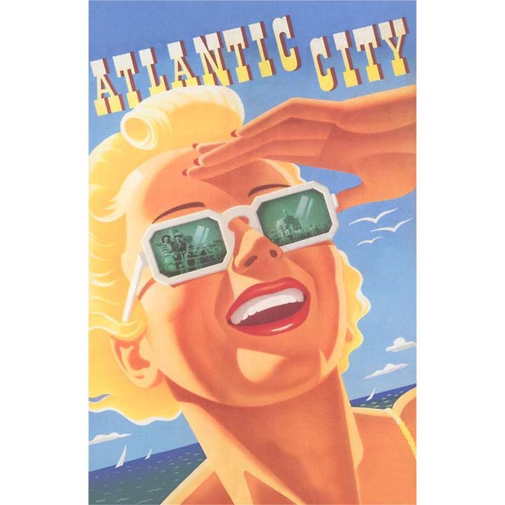 Found Image Press - Wholesale Sticker - Sticker TR-547 Atlantic City Traval Poster