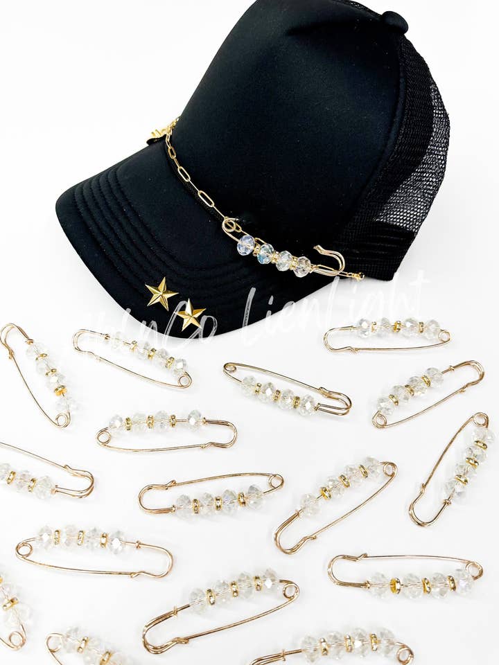 clear crystal pin trucker hat bling chains accessories charm for wholesale by ABLNco