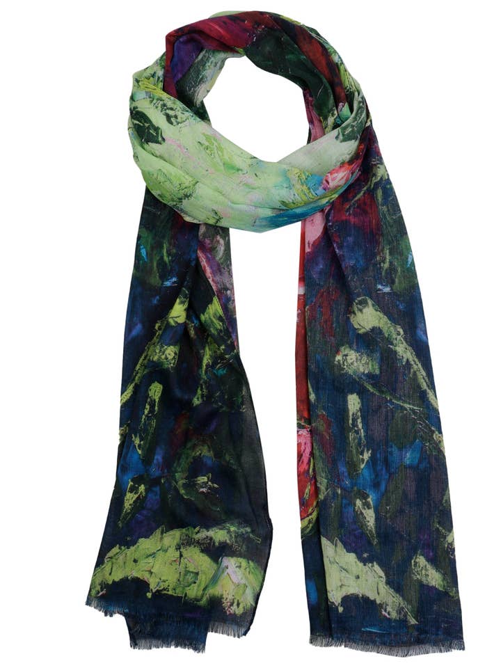 Sciarpa Designer in Cotone e Modal a Stampa Floreale per la vendita all'ingrosso da parte di Namaskar Australia