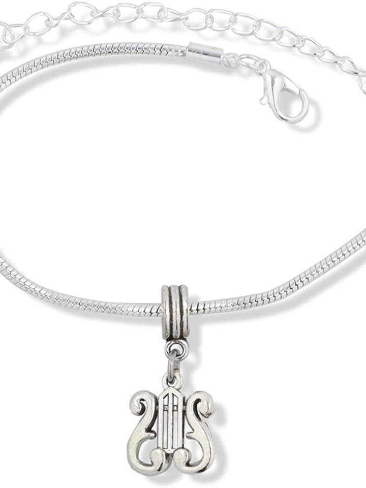 Bracelet à breloques en forme de serpent pour instrument de musique EPJ Harp Goddess pour la vente par Dave The Bunny