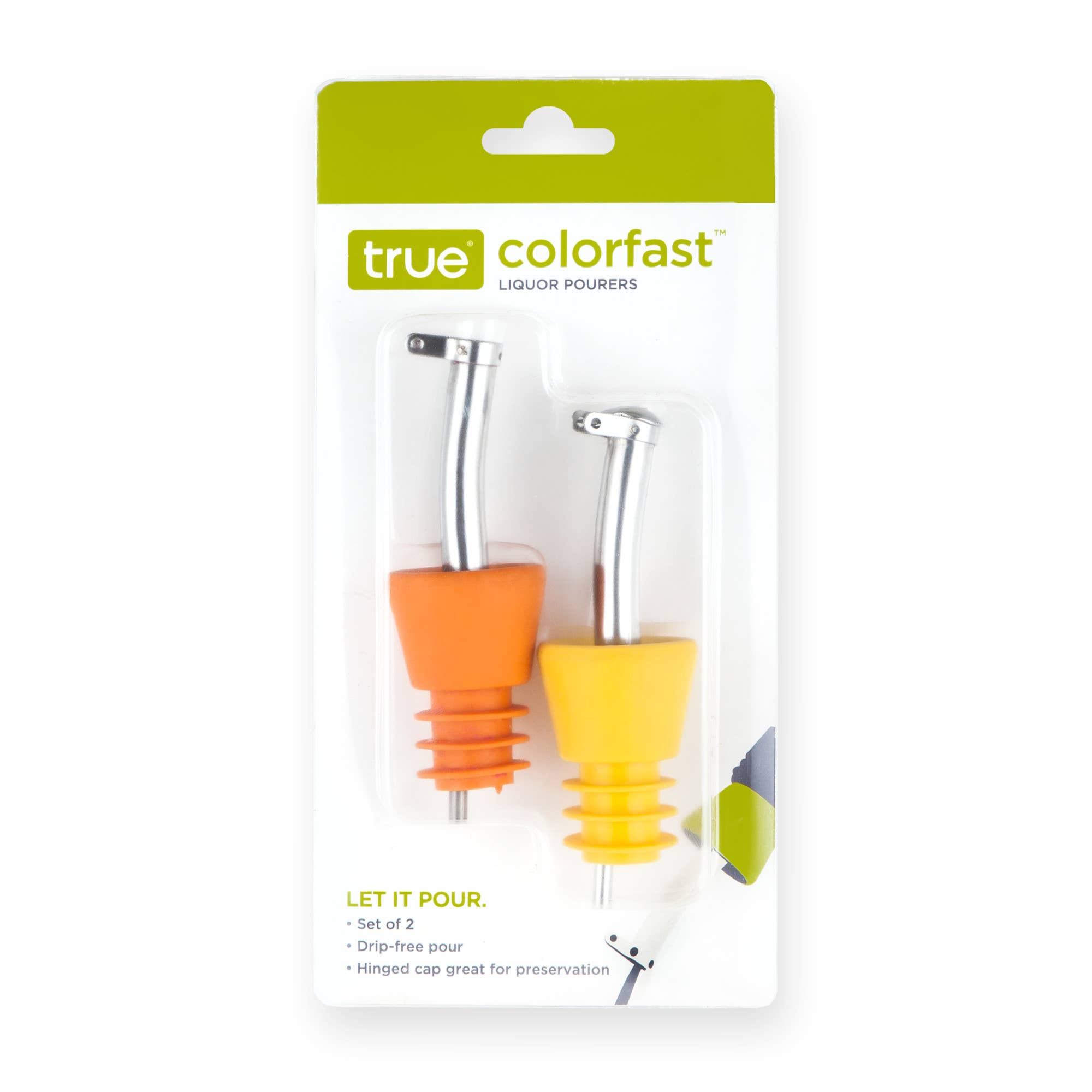 TRUE - Wholesale Liquor Dispenser - Colorfast Liquor Pourers Set of 2 Bulk Assortment1
