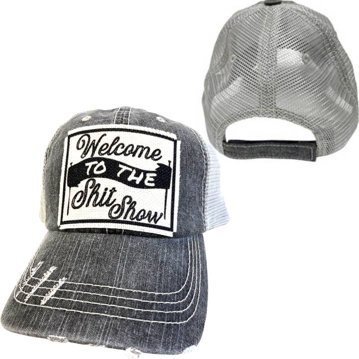 WELCOME TO THE SHITSHOW | UNISEX HAT | DISTRESSED for wholesale by dkhandmade