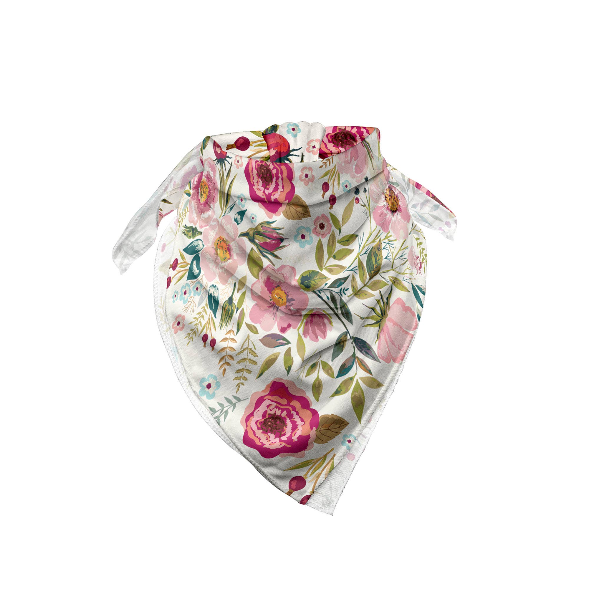 Ambesonne - Wholesale Bandana - Unisex - Floral Bandana Unisex Boho Flowers and Petals Pattern 22"1