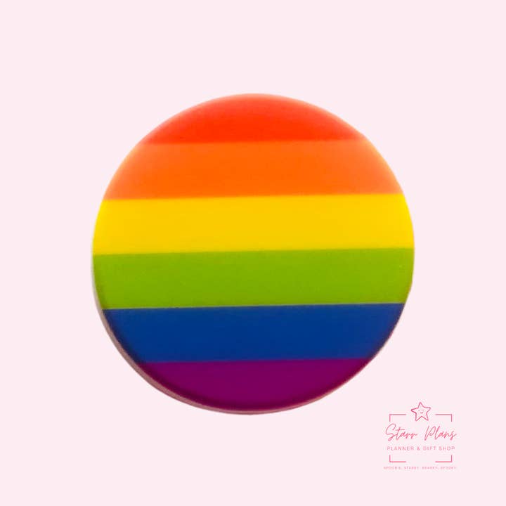 Starr Plans - Wholesale Beads - Rainbow Pride Flag || Silicone Focal Bead 1