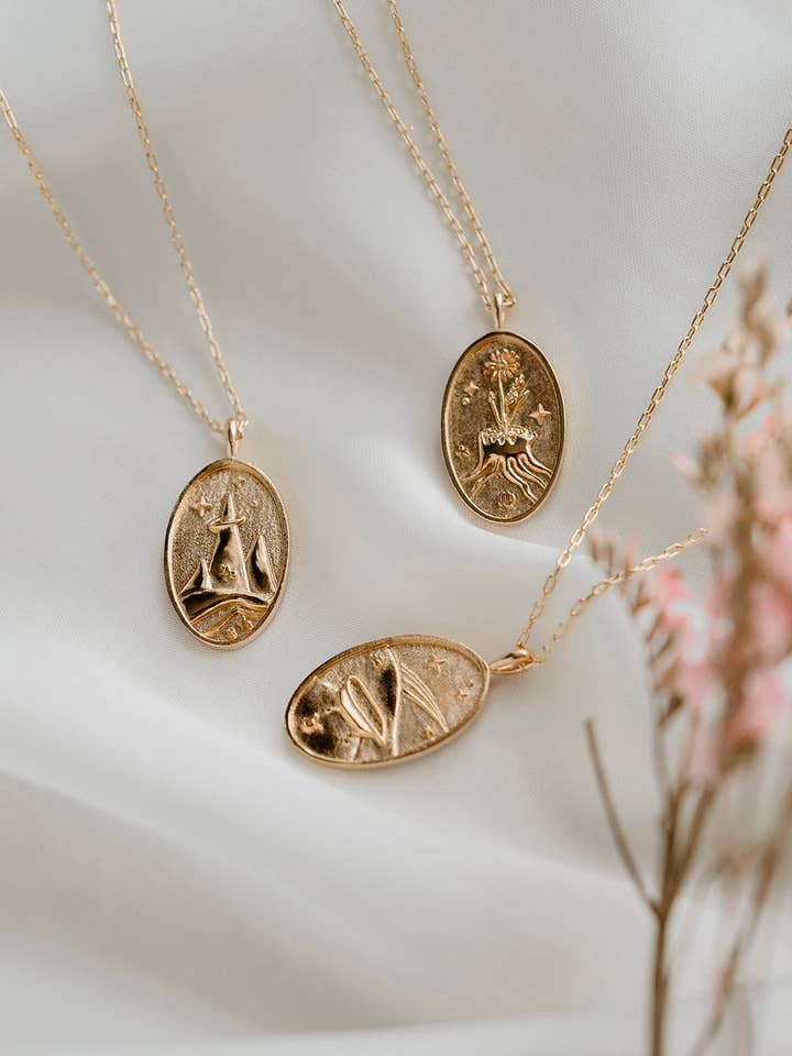 Taurus | Gold Zodiac Necklace for wholesale by wellDunn jewelry