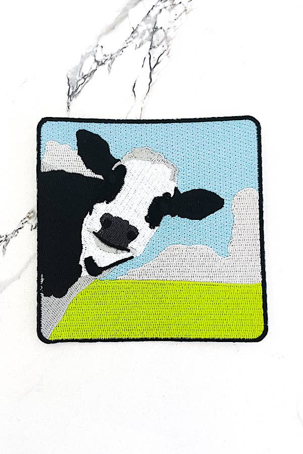 Nash Grey - Wholesale Patch - Cow Says Hello Embroidered Patch0