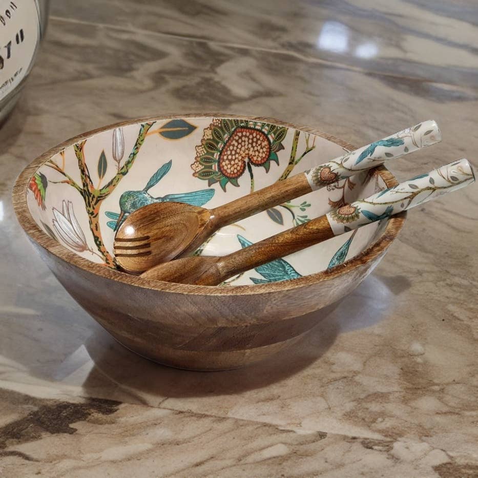 Hartsmede - Wholesale Serve Bowl - Medium Serving Bowl Set With Spoons Stunning Wood Salad Bowl5