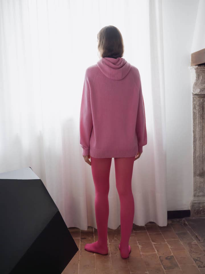 Pure Cashmere Maxi Hoodie (3D-Knit) for wholesale by Lèmme