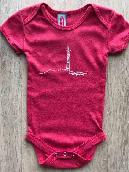 Vintage röd baby Sutro Tower body för wholesale av New Skool