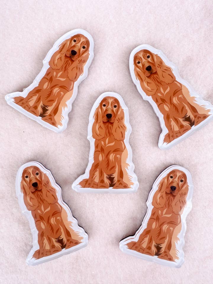 English Cocker Spaniel (red) Magnet for wholesale by Our Cheery Corner