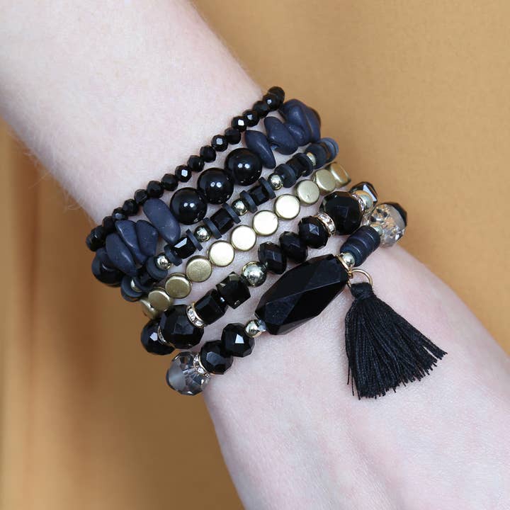 MYS Wholesale Inc - Wholesale Beaded Bracelet - Boho Charm Tassel Bracelet22