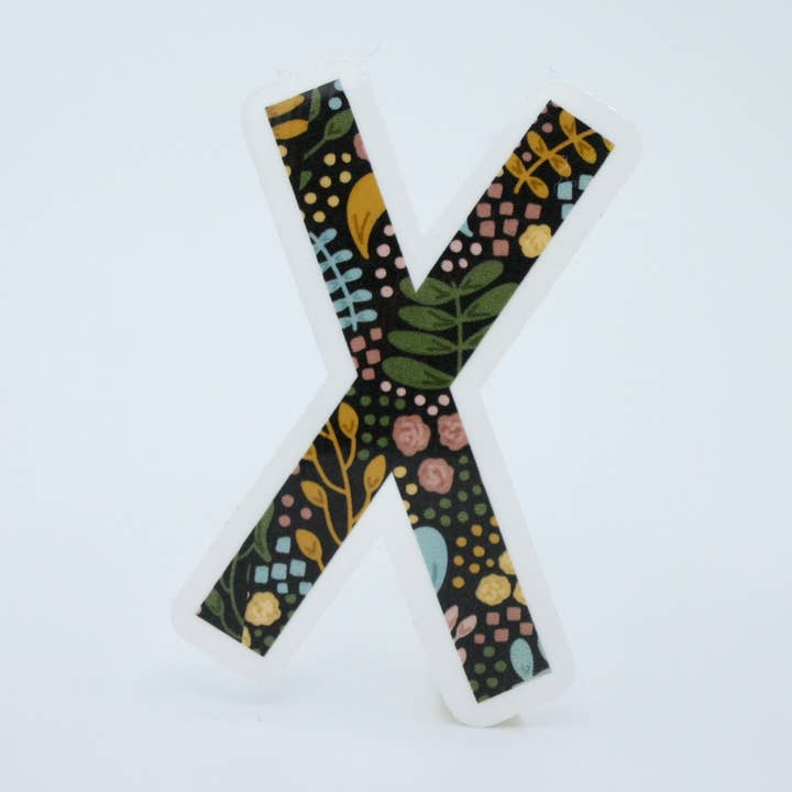 Letter X Sticker, 2.5 x 1.5 inches for wholesale by H&L Craft Co