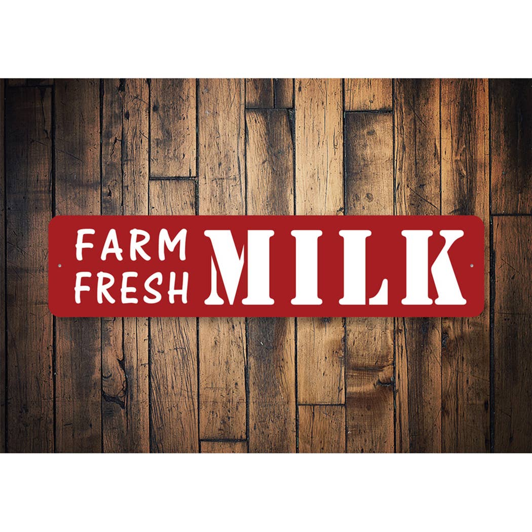 Lizton Sign Shop, Inc - Wholesale Sign - Farm Fresh Milk Metal Sign1