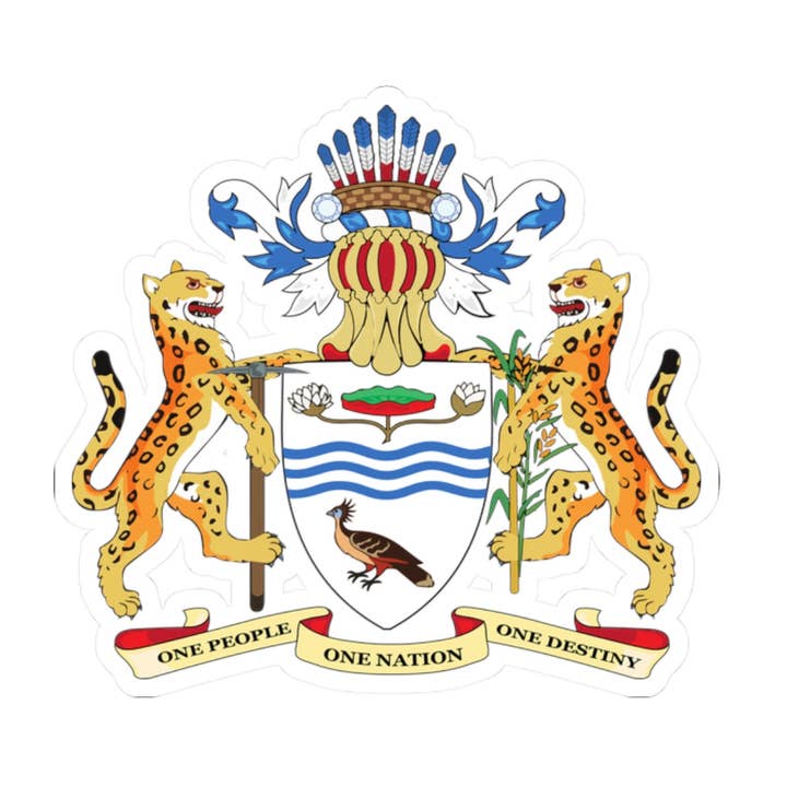 Kiss-Cut Klistermärken - COA - Guyanas Vapensköld utan Text X 300 för wholesale av MIP