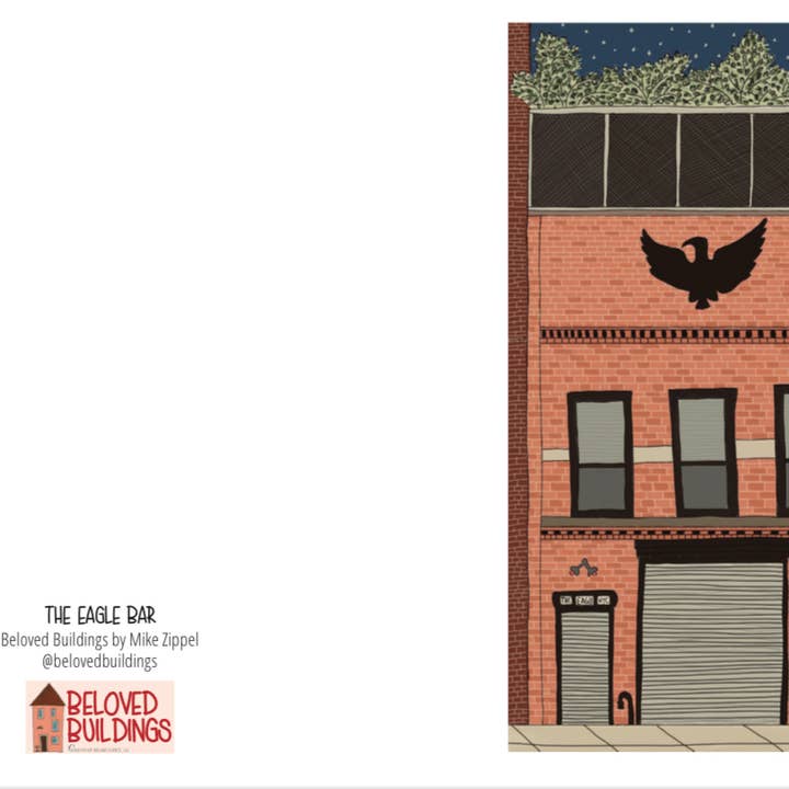 The Eagle Bar NYC- Carte de vœux A2 pour la vente par Only In My Dreams Events LLC