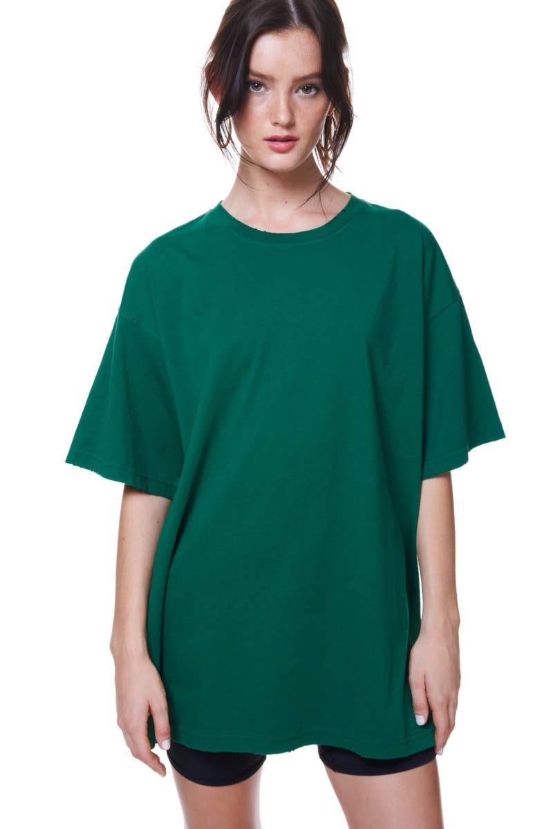 Foryeri - Wholesale Screen Printed T-Shirt - Women's - OVERSIZED PREMIUM WASHED COTTON TEE WITH DISTRESSED EDGES4