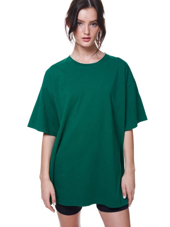 Foryeri - Wholesale Screen Printed T-Shirt - Women's - OVERSIZED PREMIUM WASHED COTTON TEE WITH DISTRESSED EDGES4