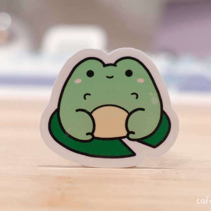 Froggy vinyl sticker for wholesale by Cafe De Yume