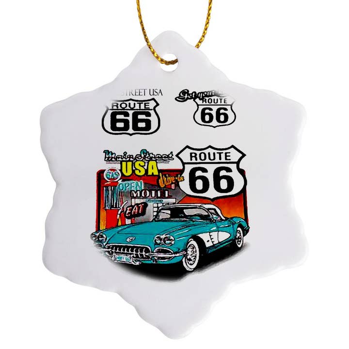 3dRose, Route 66, Ornament for wholesale by 3dRose