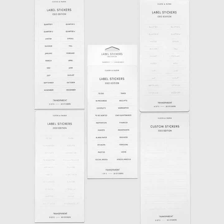 CEO Label Klistermærker for engroshandel hos Cloth & Paper