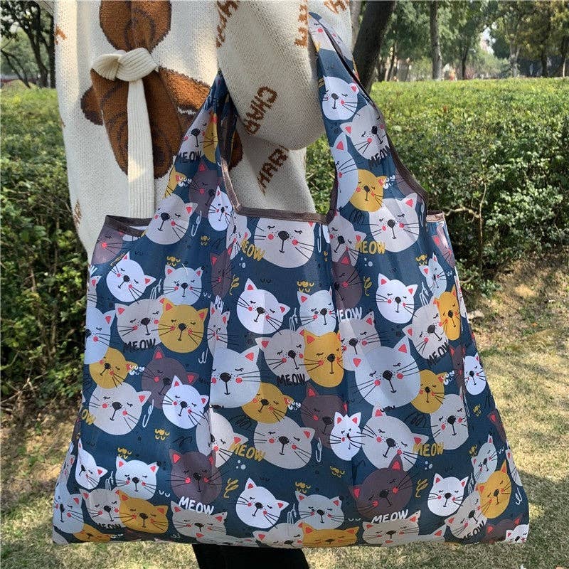 FurDecoration - Wholesale Tote Bag - Women's - Large Capacity Single Shoulder Printed Foldable Cloth Bag8