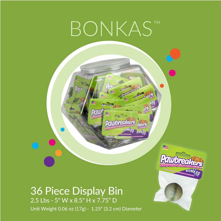 Bonkas™ - Wholesale Display Bin - 36 pieces for wholesale by Pawbreakers