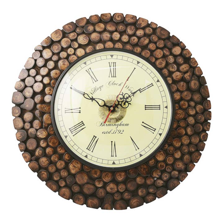Wooden Wall Clock for wholesale by Kudrati LLC