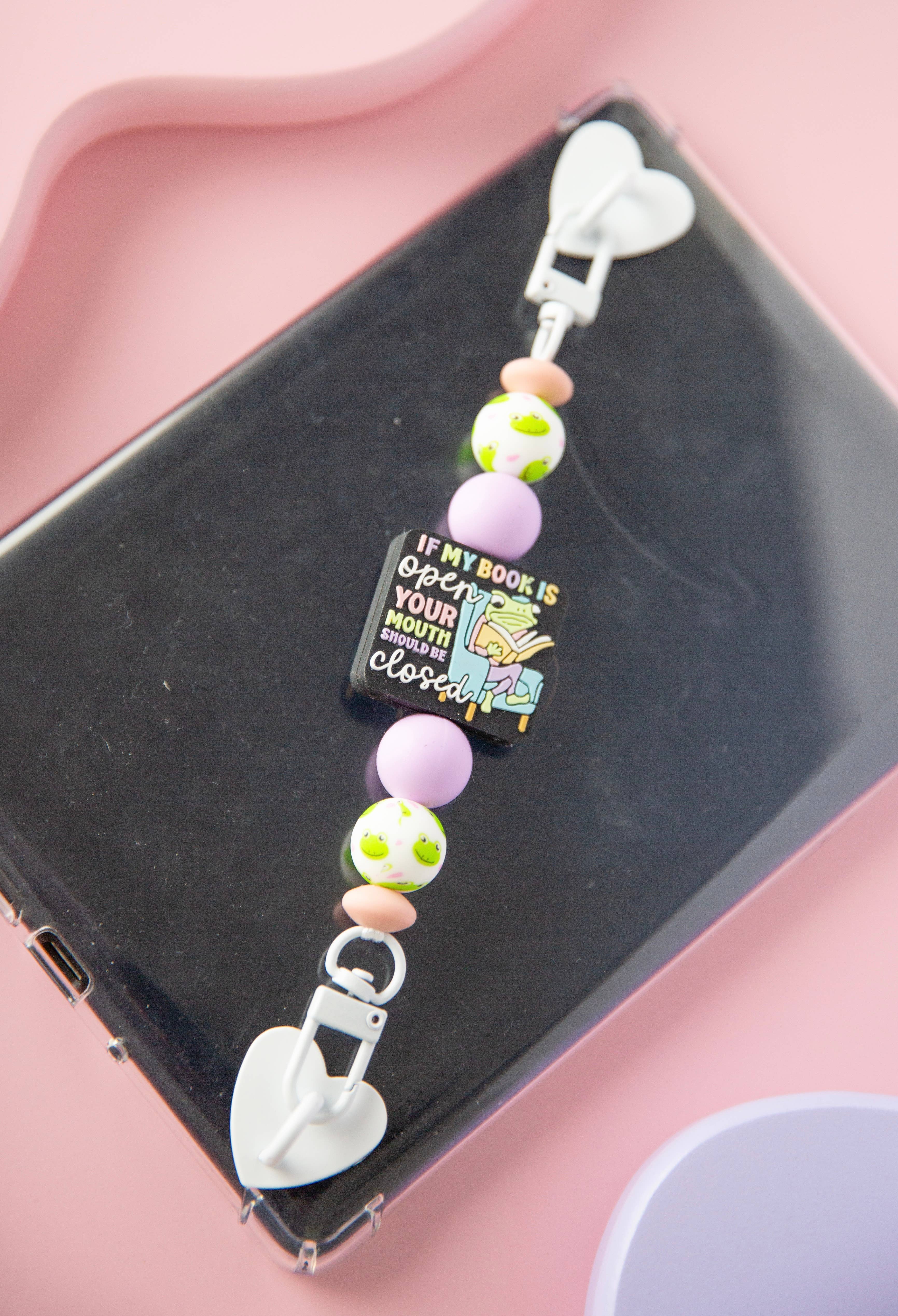 The Blush Hut - Wholesale Bookmark - If My Book Is Open Kindle Strap-Book Lover Accessory3