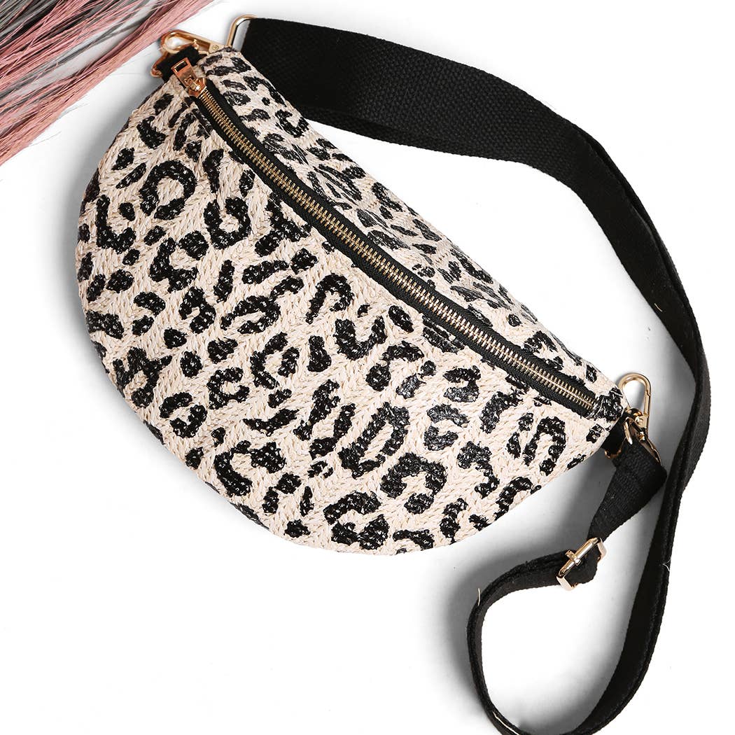 Fashion City - Wholesale Belt Bag - Women's - Leopard Pattern Adjustable Crossbody Belt Bag4