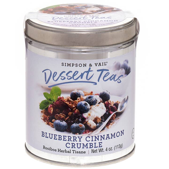 Blueberry Cinnamon Crumble Rooibos Herbal Tisane - 4oz Tin for wholesale by Simpson & Vail