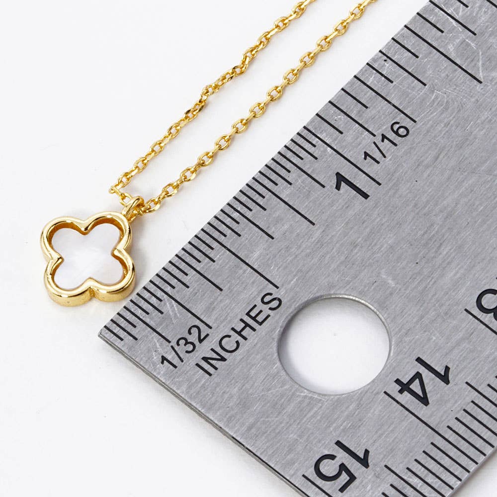 Sensibling Corp. - Wholesale Pendant/Charm Necklace - Gold Dipped Quatrefoil Pendant Necklace9