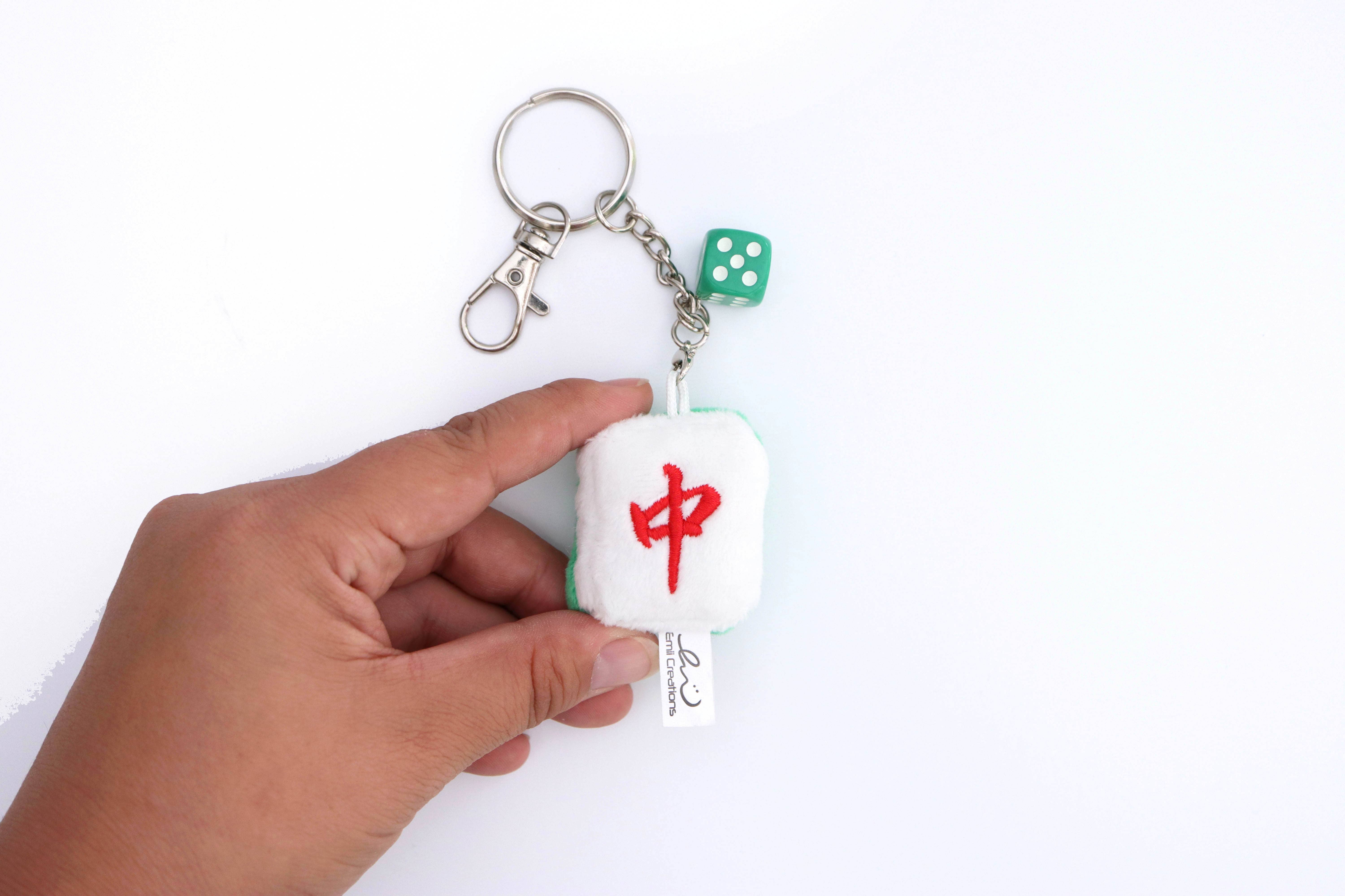 Emii Creations - Wholesale Keychain - Unisex - Tiny Mahjong Tile Plush Key & Bag Charm3