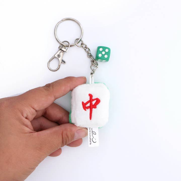 Emii Creations - Wholesale Keychain - Unisex - Tiny Mahjong Tile Plush Key & Bag Charm3