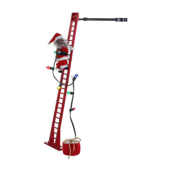 Mr. Christmas - Wholesale Christmas Decoration - 42" Animated Black Santa Super Climbing Christmas Decoration