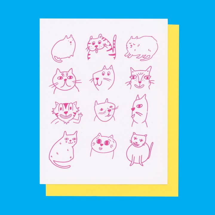 Cats! (Blank Card) for wholesale by EEW art & cards