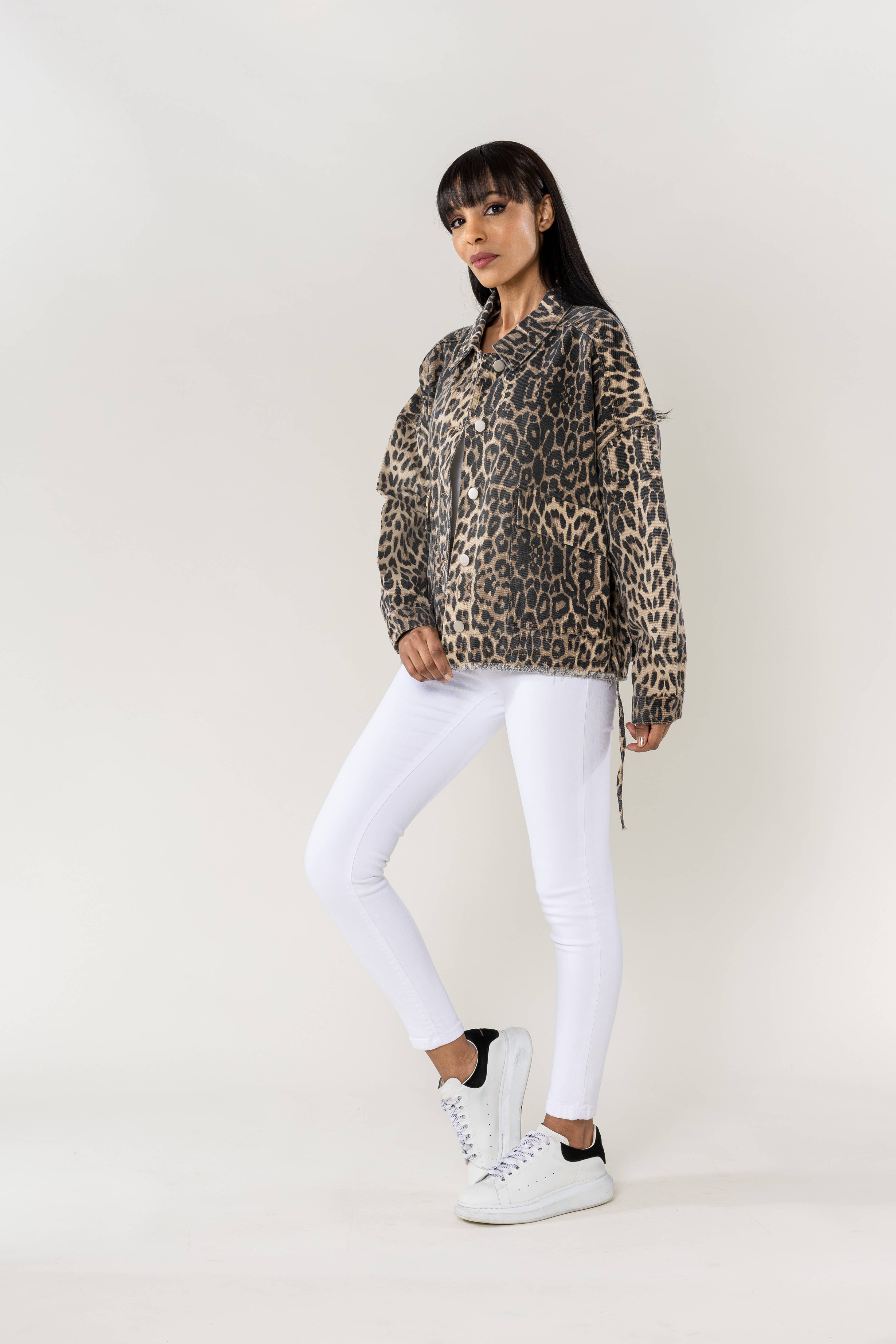 Nina Carter – Casaco de ganga - Mulher por atacado – Casaco de ganga oversized Nina Carter bolsos grandes S56249