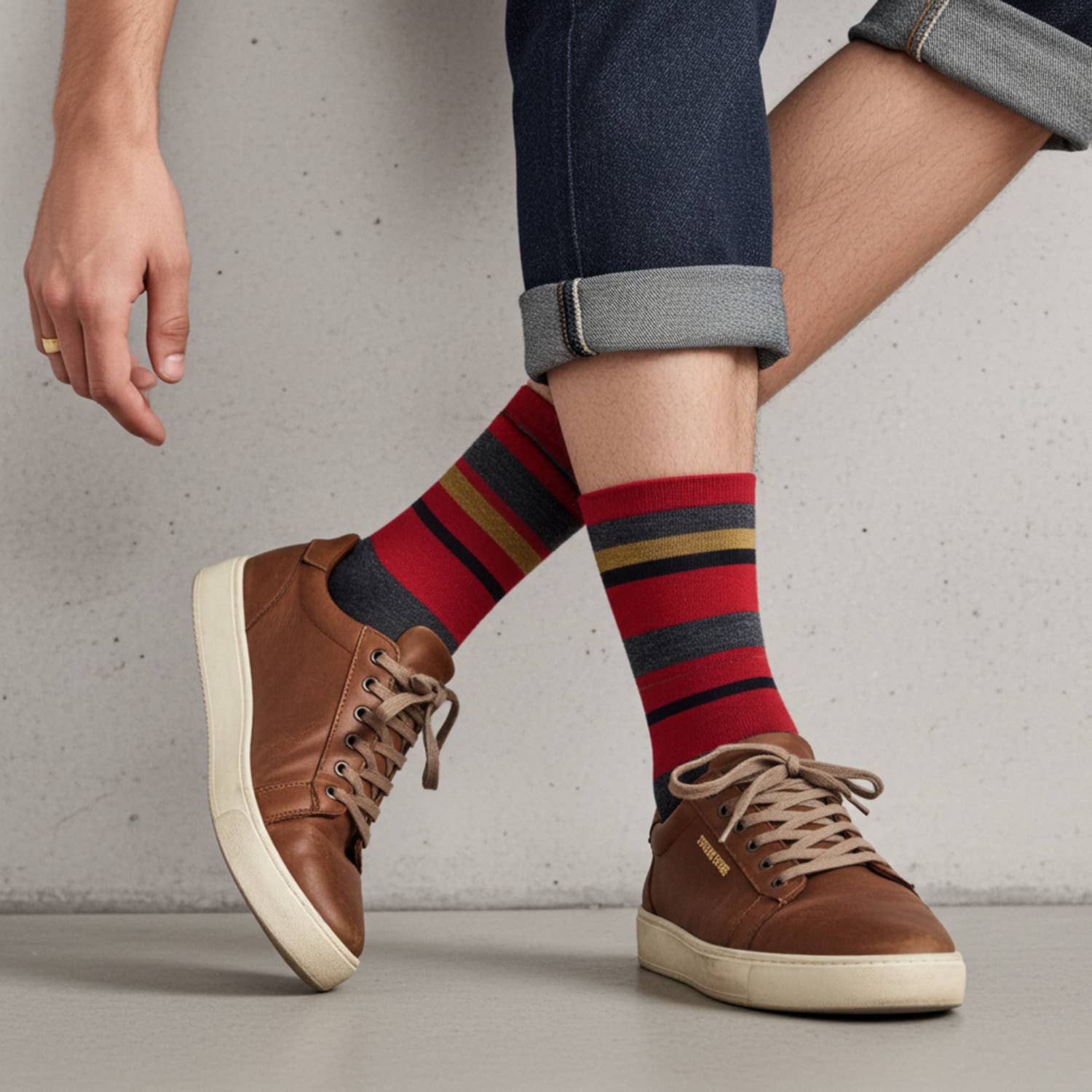 Shupaca Alpaca - Wholesale Socks - Unisex - Alpaca Socks - Linea - Crimson1