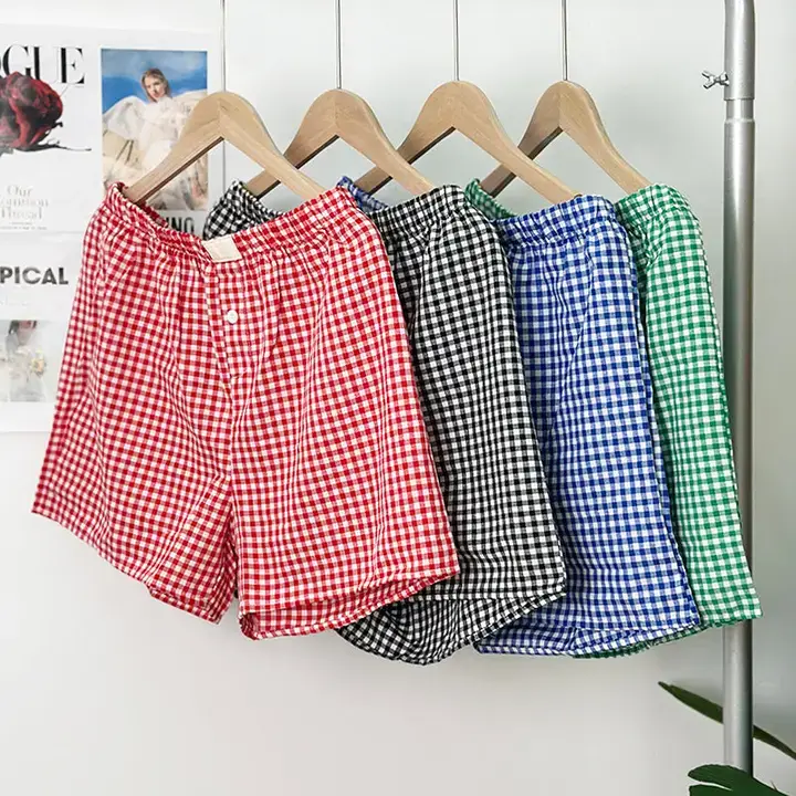 safistyle - Wholesale Shorts - Women's - Gingham High-Rise Shorts9