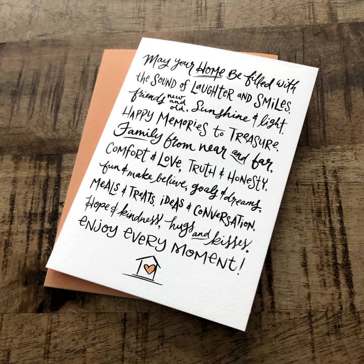 Home Filled With List Greeting Card / Housewarming for wholesale by Inkwood Co