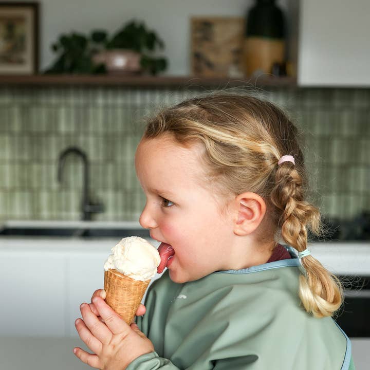 Tilda & Moo - Wholesale Bib - Baby - Pistachio Cream | Smock Bib6