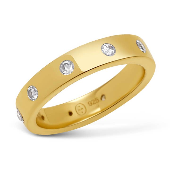 Love Opal Ring - 18 karat gold vermeil on sterling silver, Opal for wholesale by MOSUO Jewellery