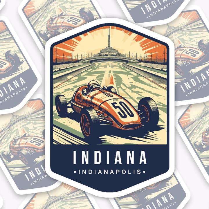 Handmade Vinyl sticker- "Indiana State" for wholesale by With Love, Ell