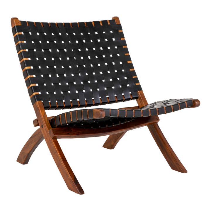 Perugia Folding Chair - Klappstuhl mit schwarzem Leder für den Großhandel von House Nordic
