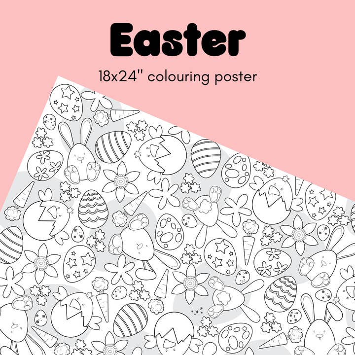 Easter Mini Colouring Poster for wholesale by Crafternoon